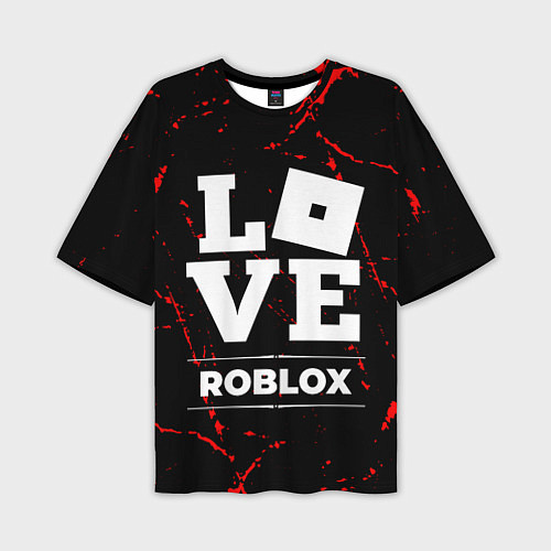 Мужская футболка оверсайз Roblox Love Классика / 3D-принт – фото 1