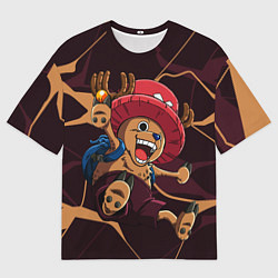 Футболка оверсайз мужская Тони Тони Чоппер в прыжке, цвет: 3D-принт