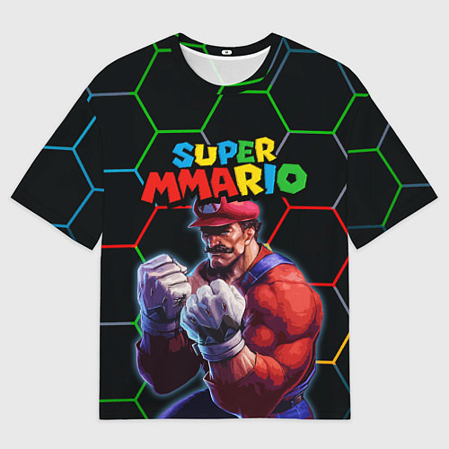Мужская футболка оверсайз ММАРИО ММА Супер Марио Super Mario / 3D-принт – фото 1