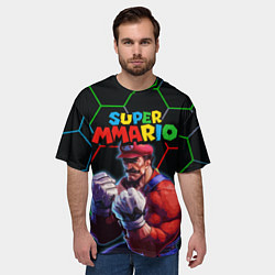 Футболка оверсайз мужская ММАРИО ММА Супер Марио Super Mario, цвет: 3D-принт — фото 2