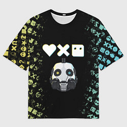 Мужская футболка оверсайз Love, Death and Robots Pattern