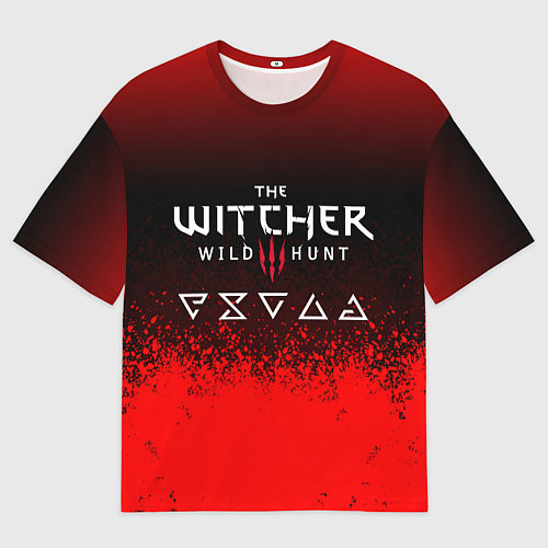 Мужская футболка оверсайз Witcher blood / 3D-принт – фото 1