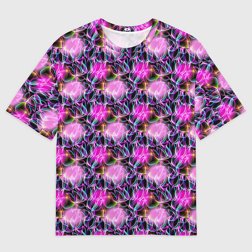 Мужская футболка оверсайз Абстрактные мыльные пузыри / 3D-принт – фото 1