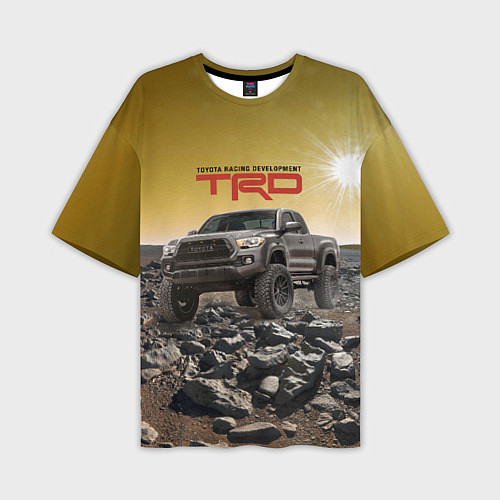 Мужская футболка оверсайз Toyota Racing Development Desert Тойота в каменист / 3D-принт – фото 1