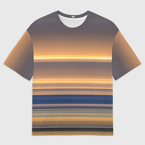 Мужская футболка оверсайз Цветные линии colored lines / 3D-принт – фото 1