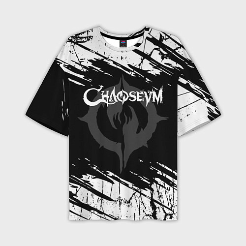 Мужская футболка оверсайз Chaoseum Logo Grunge / 3D-принт – фото 1