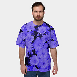 Футболка оверсайз мужская Хризантемы Сhrysanthemums, цвет: 3D-принт — фото 2
