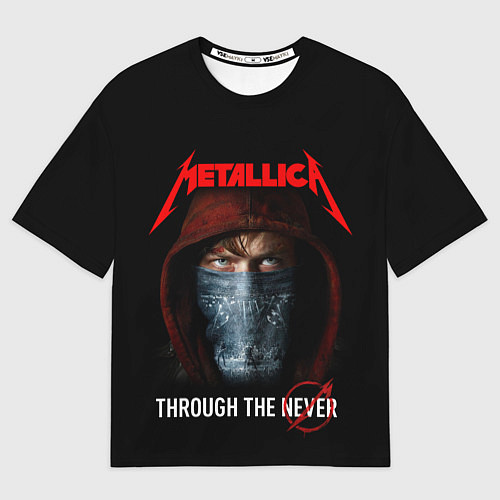 Мужская футболка оверсайз METALLICA THROUGH THE NEVER / 3D-принт – фото 1