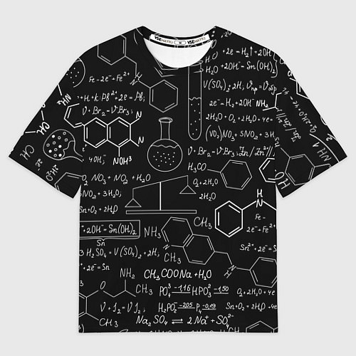 Мужская футболка оверсайз Химия -формулы / 3D-принт – фото 1