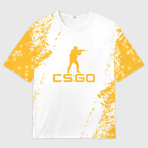 Мужская футболка оверсайз Cs go КРАСКА / 3D-принт – фото 1