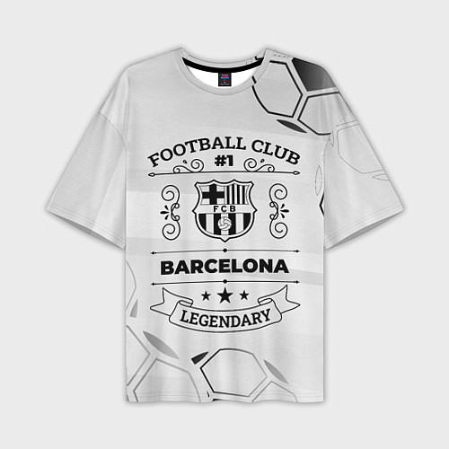 Мужская футболка оверсайз Barcelona Football Club Number 1 Legendary / 3D-принт – фото 1