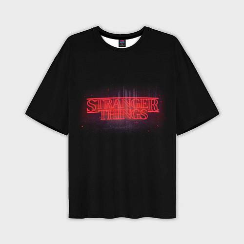 Мужская футболка оверсайз С логотипом Stranger Things / 3D-принт – фото 1
