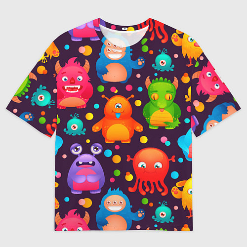 Мужская футболка оверсайз CHARMING MONSTERS / 3D-принт – фото 1