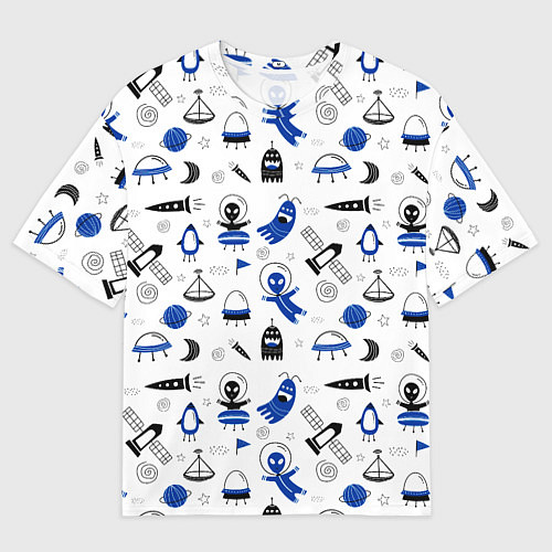 Мужская футболка оверсайз UNIDENTIFIED FLYINGS / 3D-принт – фото 1