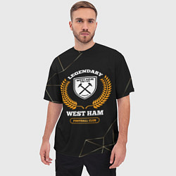 Футболка оверсайз мужская Лого West Ham и надпись Legendary Football Club на, цвет: 3D-принт — фото 2