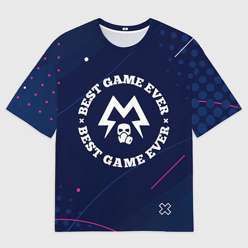 Мужская футболка оверсайз Символ Metro Exodus и надпись Best Game Ever / 3D-принт – фото 1