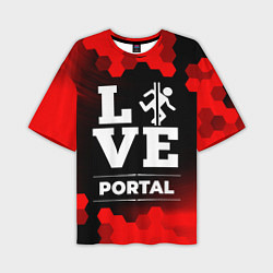 Мужская футболка оверсайз Portal Love Классика