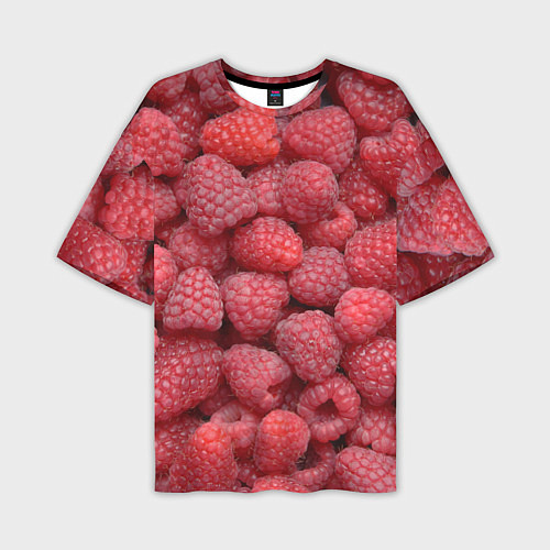 Мужская футболка оверсайз Малина - ягоды / 3D-принт – фото 1