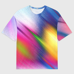 Футболка оверсайз мужская Абстрактный разноцветный текстурированный фон, цвет: 3D-принт