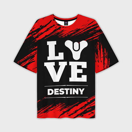 Мужская футболка оверсайз Destiny Love Классика / 3D-принт – фото 1