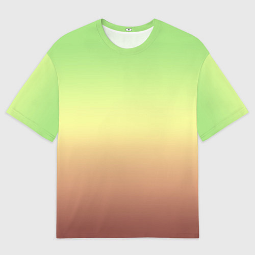 Мужская футболка оверсайз Градиент Фисташки Gradient / 3D-принт – фото 1