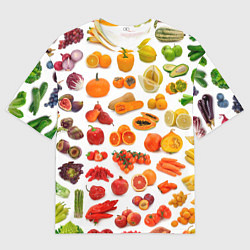 Футболка оверсайз мужская VEGETABLE FRUIT ABUNDANCE, цвет: 3D-принт