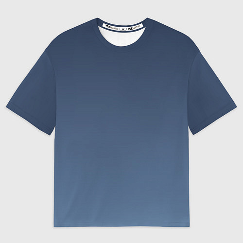 Мужская футболка оверсайз Gradient Dark Blue / 3D-принт – фото 1