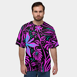 Футболка оверсайз мужская Цветочная композиция Fashion trend, цвет: 3D-принт — фото 2