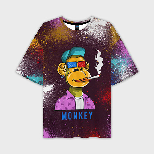 Мужская футболка оверсайз Nft token art Monkey / 3D-принт – фото 1