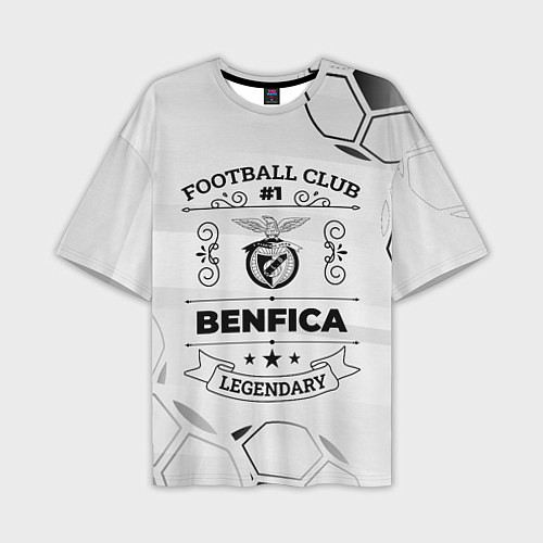 Мужская футболка оверсайз Benfica Football Club Number 1 Legendary / 3D-принт – фото 1