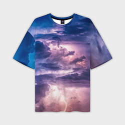 Мужская футболка оверсайз Stormy sky