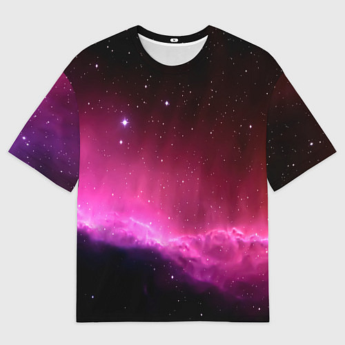 Мужская футболка оверсайз Night Nebula / 3D-принт – фото 1