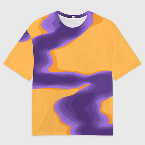 Мужская футболка оверсайз Фиолетовая река / 3D-принт – фото 1