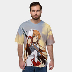 Футболка оверсайз мужская Асуна Юки - Sword Art Online, цвет: 3D-принт — фото 2