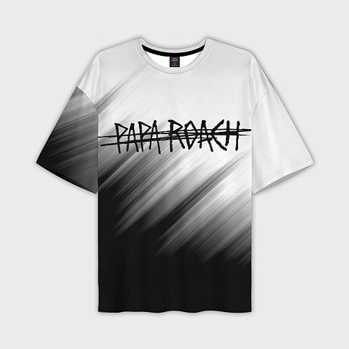 Мужская футболка оверсайз Papa roach Streak logo / 3D-принт – фото 1