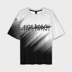 Футболка оверсайз мужская Papa roach Streak logo, цвет: 3D-принт