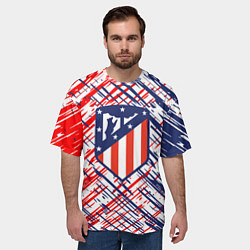 Футболка оверсайз мужская Атлетико мадрид краска, цвет: 3D-принт — фото 2