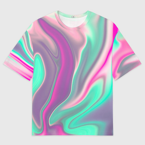 Мужская футболка оверсайз Digital Wave / 3D-принт – фото 1