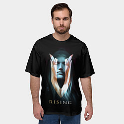 Футболка оверсайз мужская V rising - вампир, цвет: 3D-принт — фото 2