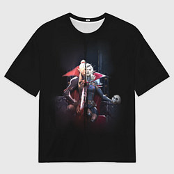 Мужская футболка оверсайз Вампиры на троне