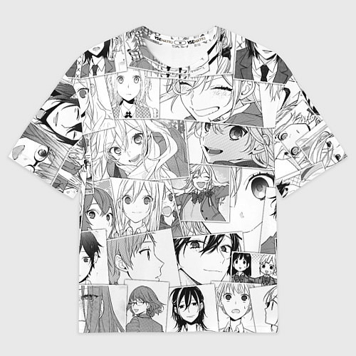 Мужская футболка оверсайз Horimiya pattern / 3D-принт – фото 1