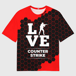 Футболка оверсайз мужская Counter Strike Love Классика, цвет: 3D-принт