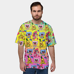 Футболка оверсайз мужская POPPY PLAYTIME МИЛЫЕ ПЕРСОНАЖИ, цвет: 3D-принт — фото 2