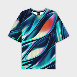 Мужская футболка оверсайз Abstract Wave