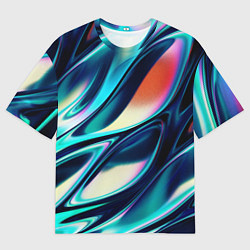 Мужская футболка оверсайз Abstract Wave