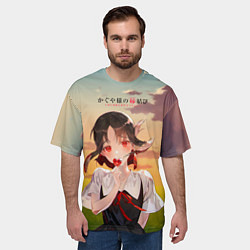 Футболка оверсайз мужская Госпожа Кагуя Love is war Милая Синомия, цвет: 3D-принт — фото 2