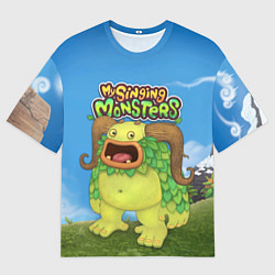 Мужская футболка оверсайз My singing monsters Избалолист Entbrat