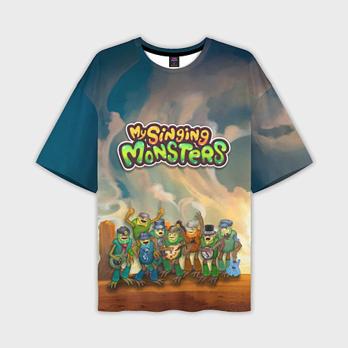 Мужская футболка оверсайз My singing monsters САХАСЕМЬЯ / 3D-принт – фото 1