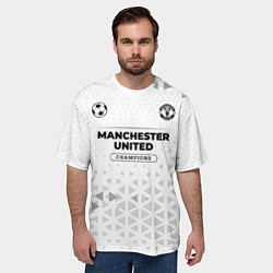 Футболка оверсайз мужская Manchester United Champions Униформа, цвет: 3D-принт — фото 2