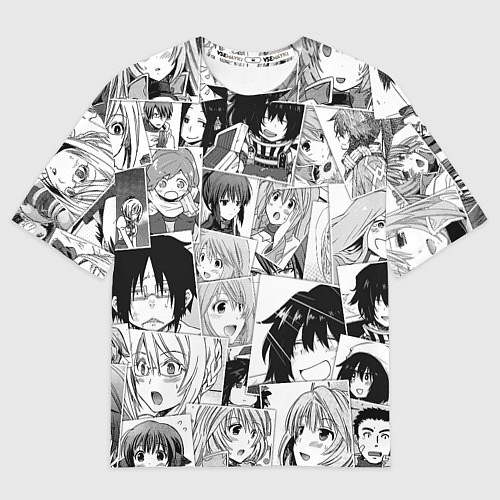 Мужская футболка оверсайз Log Horizon pattern / 3D-принт – фото 1